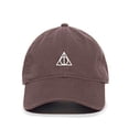 thumbnail image 1 of Tech Design Deathly Hallows Baseball Cap Embroidered Cotton Adjustable Dad Hat Brown, 1 of 1