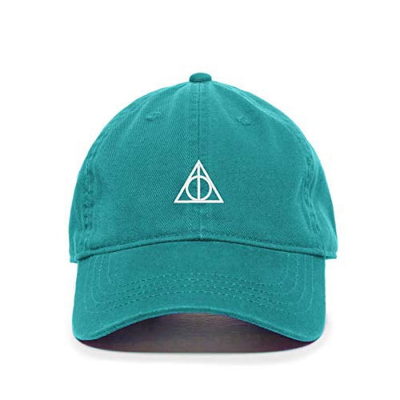 Tech Design Deathly Hallows Baseball Cap Embroidered Cotton Adjustable Dad Hat Teal
