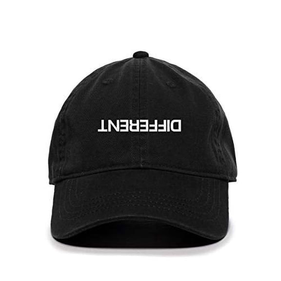 Tech Design Different Baseball Cap Embroidered Cotton Adjustable Dad Hat Black