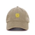 thumbnail image 1 of Tech Design Dogecoin D Baseball Cap Embroidered Cotton Adjustable Dad Hat Khaki, 1 of 1