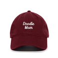 thumbnail image 1 of Tech Design Doodle Mom Baseball Cap Embroidered Cotton Adjustable Dad Hat Burgundy, 1 of 1