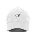 thumbnail image 1 of Tech Design Elephant Baseball Cap Embroidered Cotton Adjustable Dad Hat White, 1 of 1