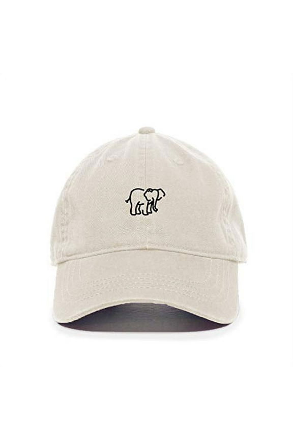 Elephant Baseball Cap Embroidered Cotton Adjustable Dad Hat
