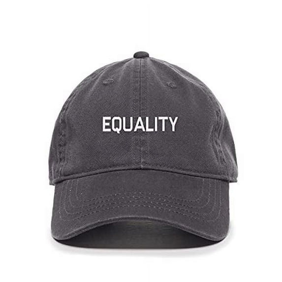 Tech Design Equality Baseball Cap Embroidered Cotton Adjustable Dad Hat Charcoal