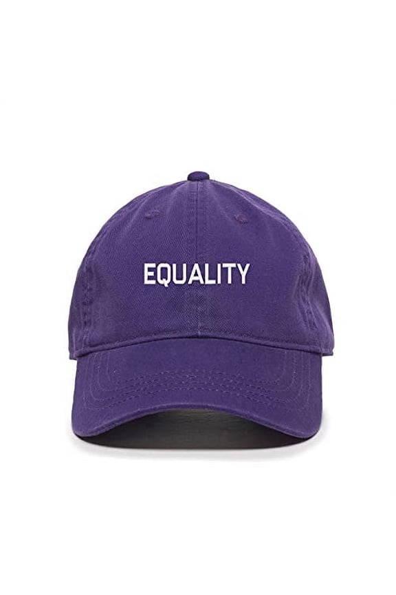 Equality Baseball Cap Embroidered Cotton Adjustable Dad Hat Purple