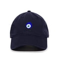 thumbnail image 1 of Tech Design Evil Eye Baseball Cap Embroidered Cotton Adjustable Dad Hat Navy, 1 of 1