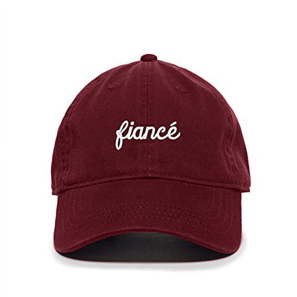 Tech Design 'Fiance' Embroidered Dad Hat - Adjustable Cotton Baseball Cap In Light Grey, One Size Fits Most
