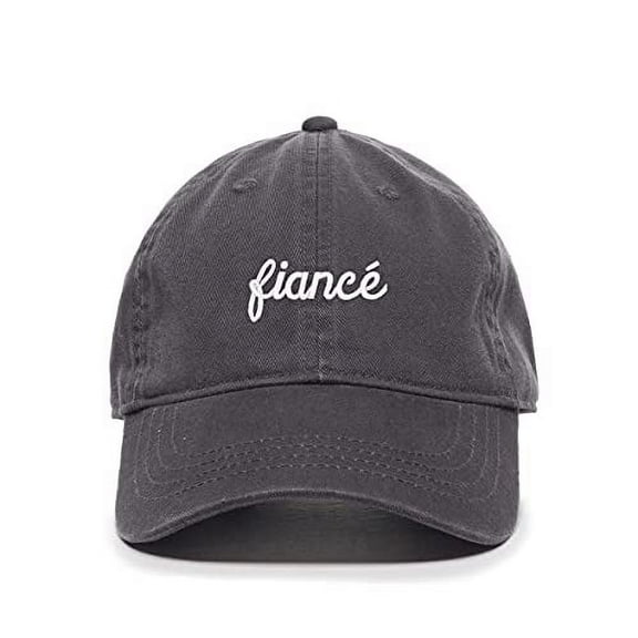 Tech Design Fiance Baseball Cap Embroidered Cotton Adjustable Dad Hat Charcoal