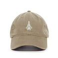 thumbnail image 1 of Tech Design Fighter Plane Baseball Cap Embroidered Cotton Adjustable Dad Hat Khaki, 1 of 1