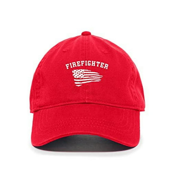 Tech Design Fire Fighter Baseball Cap Embroidered Cotton Adjustable Dad Hat