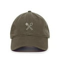 thumbnail image 1 of Tech Design Fork and Spoon Baseball Cap Embroidered Cotton Adjustable Dad Hat Olive, 1 of 1