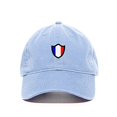 thumbnail image 1 of Tech Design France French Flag Baseball Cap Embroidered Cotton Adjustable Dad Hat Light Blue, 1 of 1