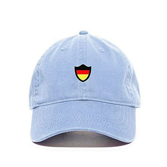 Tech Design Germany Deutschland Flag Baseball Cap Embroidered Cotton Adjustable Dad Hat Light Blue