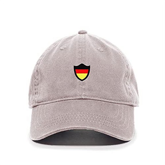 Tech Design Germany Deutschland Flag Baseball Cap Embroidered Cotton Adjustable Dad Hat Light Grey