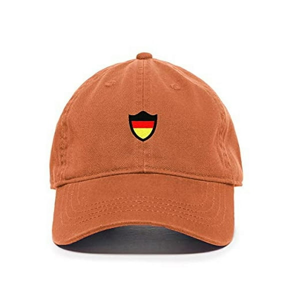 Tech Design Germany Deutschland Flag Baseball Cap Embroidered Cotton Adjustable Dad Hat Orange