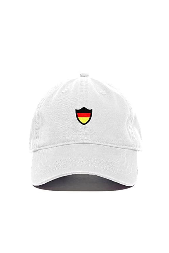 Germany Deutschland Flag Baseball Cap Embroidered Cotton Adjustable Dad Hat White