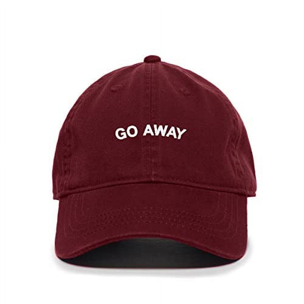 Tech Design 'Leave Me Alone' Baseball Cap - Embroidered Cotton Adjustable Dad Hat In Burgundy - View #8
