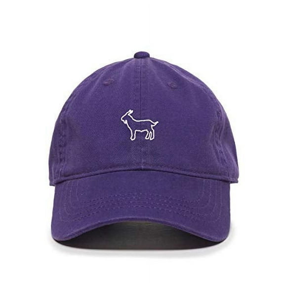 Tech Design Goat Baseball Cap Embroidered Cotton Adjustable Dad Hat Purple