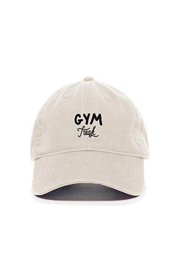Gym Freak Baseball Cap Embroidered Cotton Adjustable Dad Hat