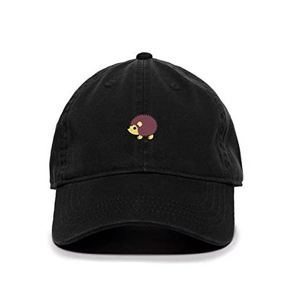 Tech Design Hedgehog Baseball Cap Embroidered Cotton Adjustable Dad Hat Black