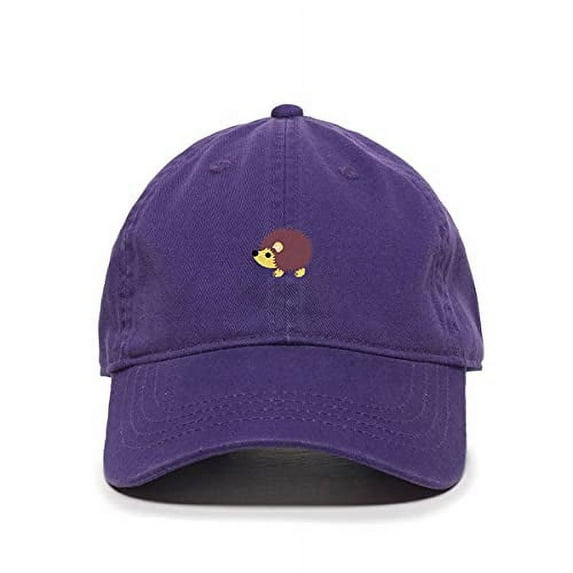 Tech Design Hedgehog Baseball Cap Embroidered Cotton Adjustable Dad Hat Purple