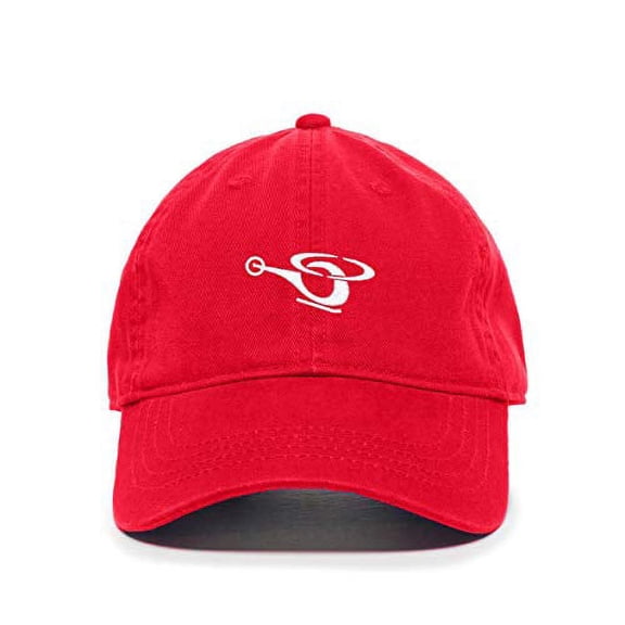 Tech Design Helicopter Baseball Cap Embroidered Cotton Adjustable Dad Hat