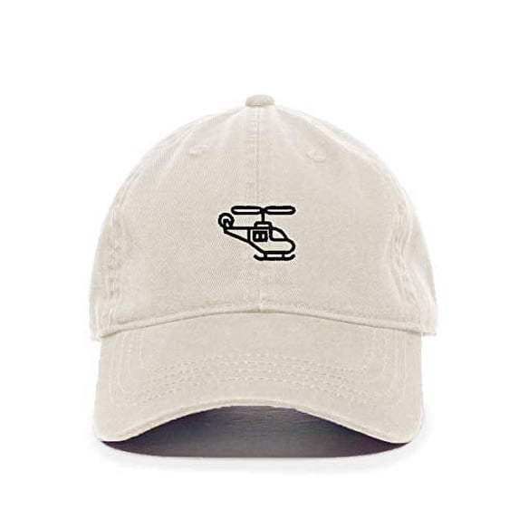 Tech Design Helicopter Baseball Cap Embroidered Cotton Adjustable Dad Hat