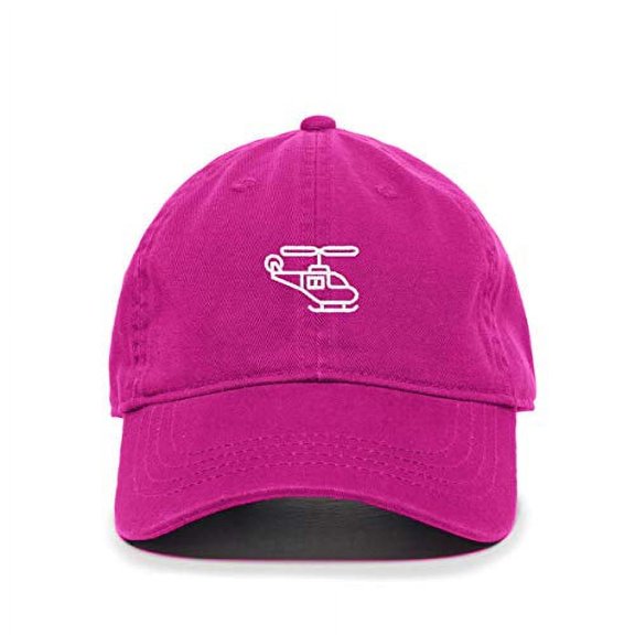 Tech Design Helicopter Baseball Cap Embroidered Cotton Adjustable Dad Hat