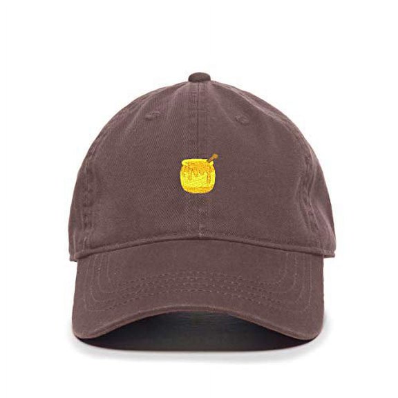 Tech Design Honey Pot Baseball Cap Embroidered Cotton Adjustable Dad Hat Brown