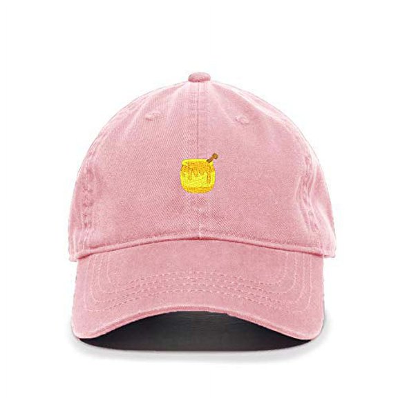 Tech Design Honey Pot Baseball Cap Embroidered Cotton Adjustable Dad Hat Light Pink