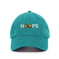 thumbnail image 1 of Tech Design Hoops Basketball Baseball Cap Embroidered Cotton Adjustable Dad Hat Teal, 1 of 1