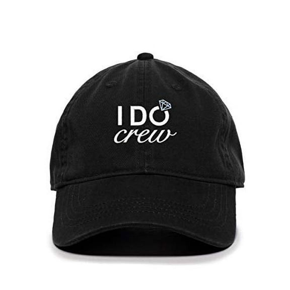 Tech Design I Do Crew Baseball Cap Embroidered Cotton Adjustable Dad Hat Black