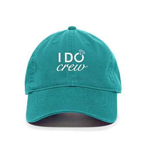Tech Design I Do Crew Baseball Cap Embroidered Cotton Adjustable Dad Hat Teal