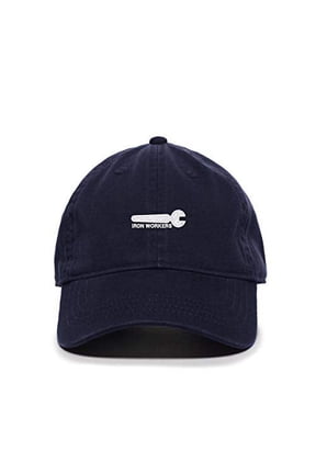 Iron Workers Baseball Cap Embroidered Cotton Adjustable Dad Hat Navy