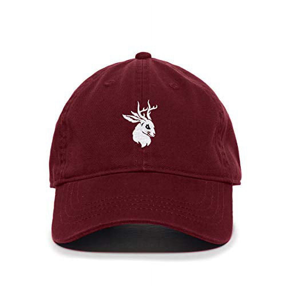 Tech Design Jackalope Embroidered Dad Hat - Adjustable Cotton Baseball Cap, Charcoal