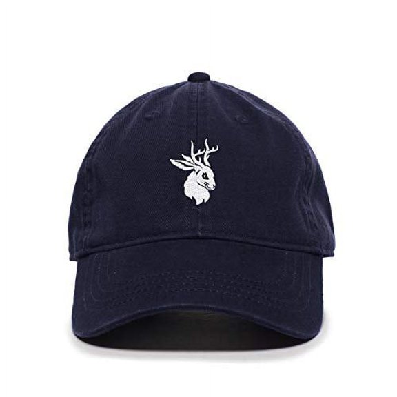Tech Design Jackalope Baseball Cap Embroidered Cotton Adjustable Dad Hat Navy