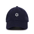 thumbnail image 1 of Tech Design Jewish Star Baseball Cap Embroidered Cotton Adjustable Dad Hat Navy, 1 of 1