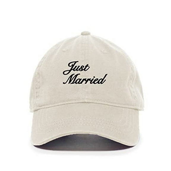 Tech Design Just Married Baseball Cap Embroidered Cotton Adjustable Dad Hat