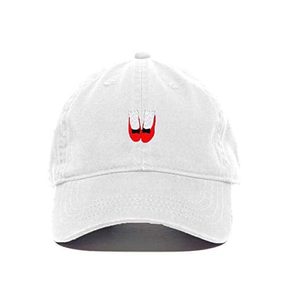 Tech Design Lady Shoes Baseball Cap Embroidered Cotton Adjustable Dad Hat White