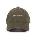 thumbnail image 1 of Tech Design Leave Me Alone Baseball Cap Embroidered Cotton Adjustable Dad Hat Olive, 1 of 1