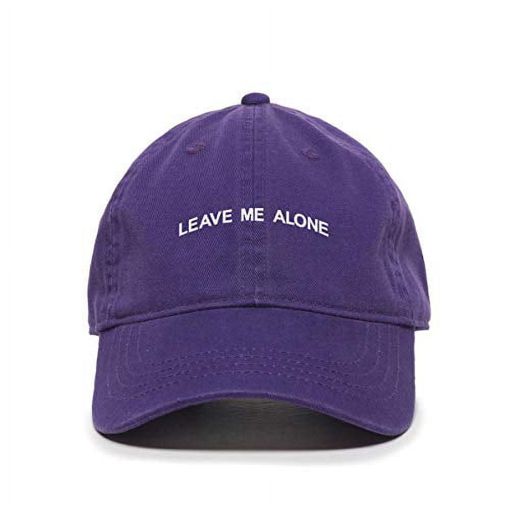 Tech Design 'Leave Me Alone' Baseball Cap - Embroidered Cotton Adjustable Dad Hat In Burgundy - View #6
