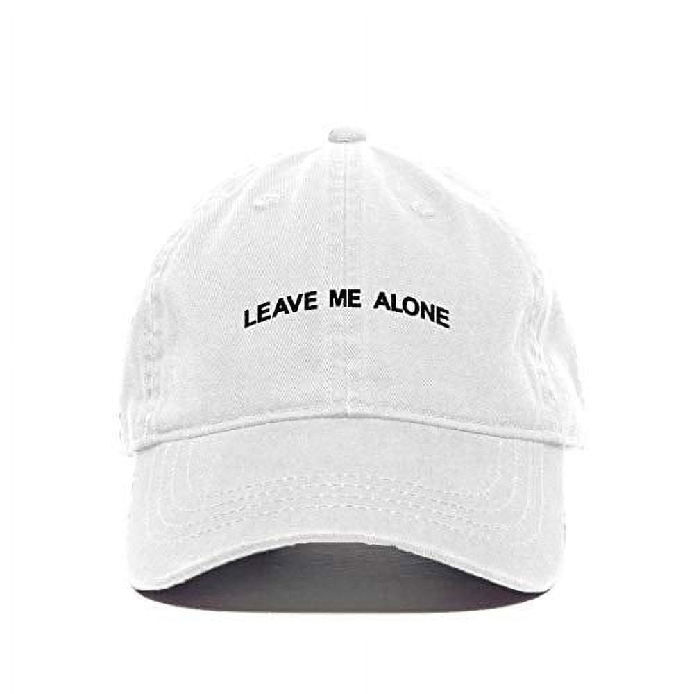 Tech Design 'Leave Me Alone' Baseball Cap - Embroidered Cotton Adjustable Dad Hat In Burgundy - View #2