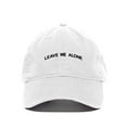 thumbnail image 1 of Tech Design Leave Me Alone Baseball Cap Embroidered Cotton Adjustable Dad Hat White, 1 of 1