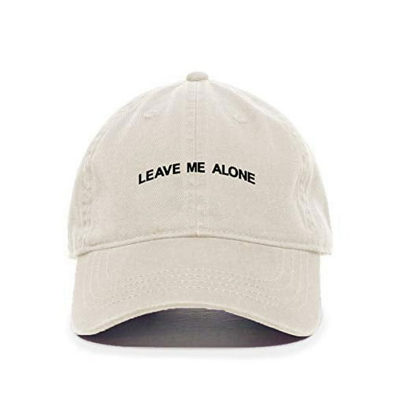 Tech Design Leave Me Alone Baseball Cap Embroidered Cotton Adjustable Dad Hat