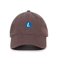 thumbnail image 1 of Tech Design Litecoin Cryptocurrency Baseball Cap Embroidered Cotton Adjustable Dad Hat Brown, 1 of 1