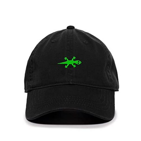 Tech Design Lizard Baseball Cap Embroidered Cotton Adjustable Dad Hat Black