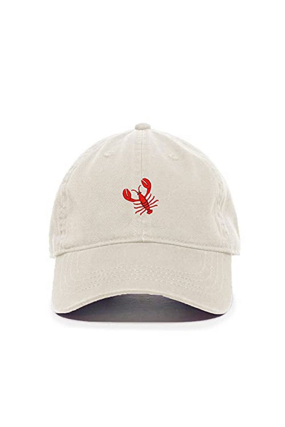 Lobster Baseball Cap Embroidered Cotton Adjustable Dad Hat