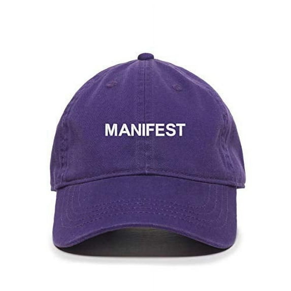 Tech Design Manifest Baseball Cap Embroidered Cotton Adjustable Dad Hat Purple