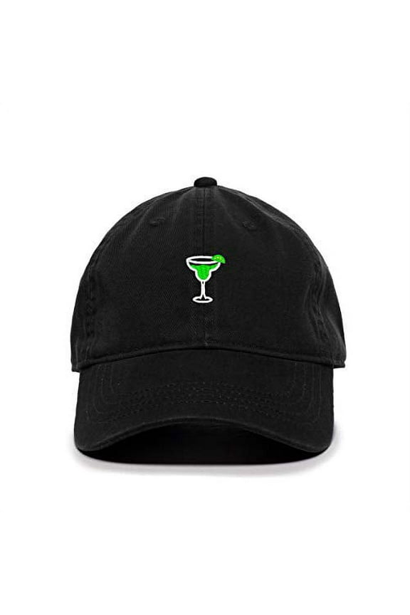 Margarita Baseball Cap Embroidered Cotton Adjustable Dad Hat Black