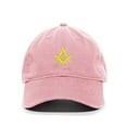 thumbnail image 1 of Tech Design Masonic Symbol Baseball Cap Embroidered Cotton Adjustable Dad Hat Light Pink, 1 of 1